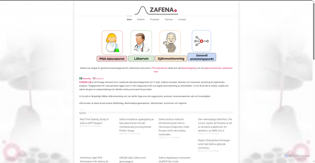 Security scan screenshot of https://zafena.se