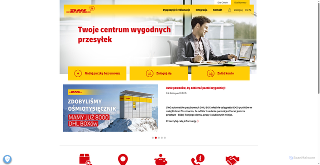 Security scan screenshot of https://dhl24.com.pl