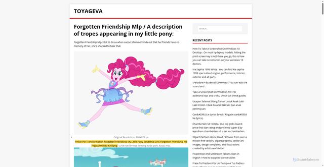 Security scan screenshot of https://avegayot.pages.dev/posts/forgotten-friendship-mlp