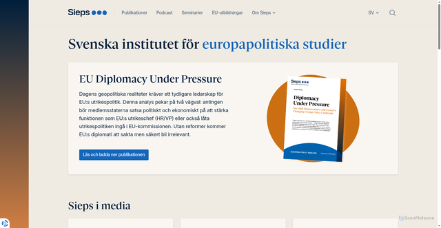 Security scan screenshot of https://www.sieps.se/