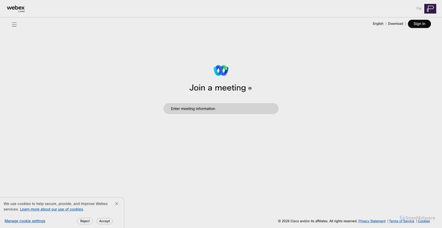 Security scan screenshot of https://perkinscoie.webex.com