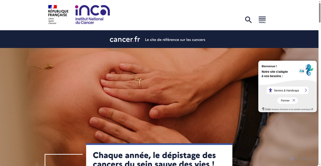 Security scan screenshot of https://cancer.fr
