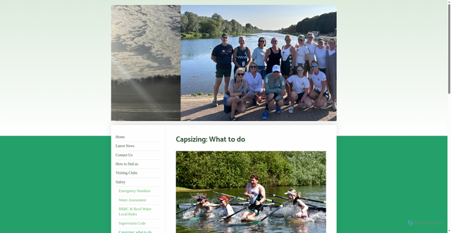 Security scan screenshot of https://www.bewlrowingclub.co.uk/safety/capsizing-what-to-do/