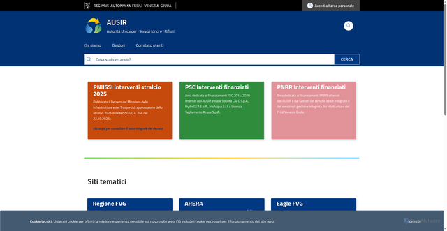 Security scan screenshot of https://www.ausir.fvg.it