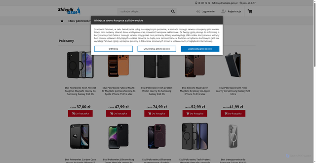 Security scan screenshot of https://sklepik-gsm.pl