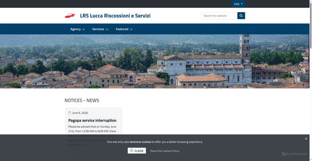 Security scan screenshot of https://www.lrservizisrl.it