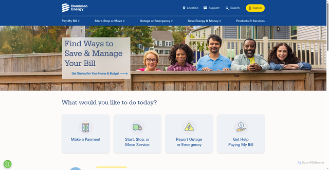 Security scan screenshot of https://cdn-dominionenergy-prd-001.azureedge.net