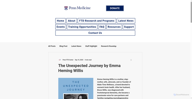 Security scan screenshot of https://www.pennftdcenter.org/post/the-unexpected-journey-by-emma-heming-willis