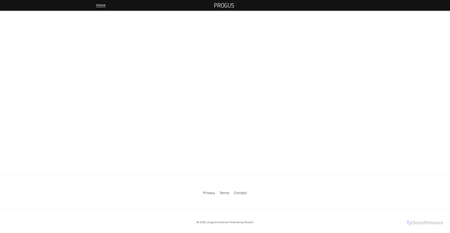 Security scan screenshot of https://proguscommerce.com