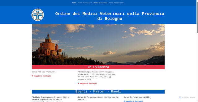 Security scan screenshot of https://www.mediciveterinari.bo.it/