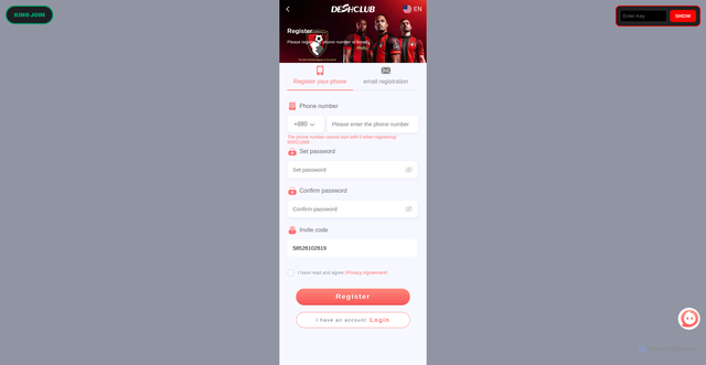 Security scan screenshot of https://dashclub-7ffldp0jom.edgeone.app/
