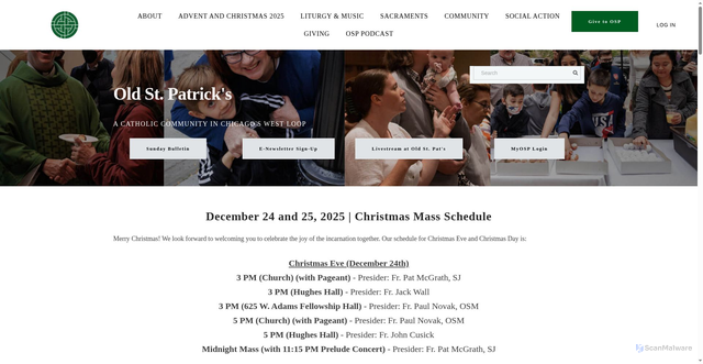 Security scan screenshot of https://www.oldstpats.org/