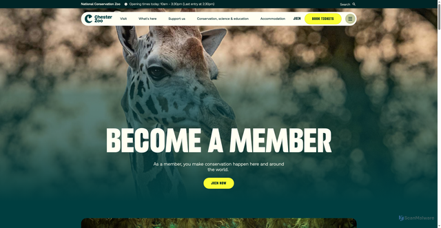 Security scan screenshot of https://www.chesterzoo.org/tickets-membership-experiences/membership