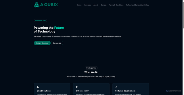 Security scan screenshot of http://aqubixit.com/