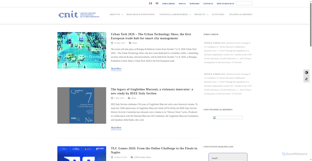 Security scan screenshot of https://www.cnit.it