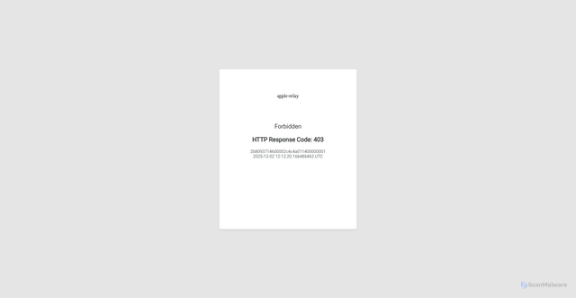 Security scan screenshot of https://apple-relay.cloudflare.com/