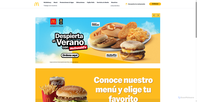 Security scan screenshot of https://mcdonalds.com.gt