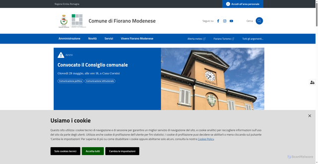 Security scan screenshot of https://www.comune.fiorano-modenese.mo.it