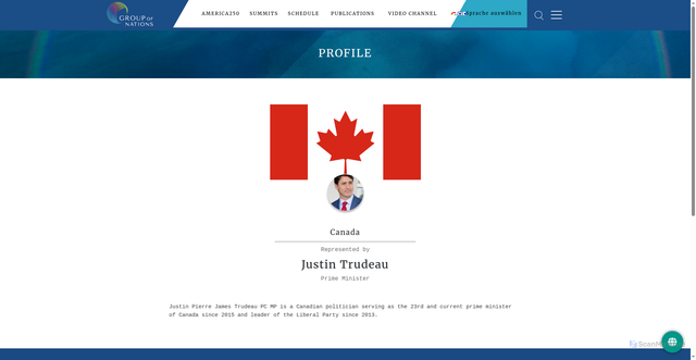 Security scan screenshot of https://groupofnations.com/leaders/justin-trudeau/