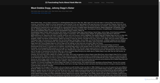 Security scan screenshot of https://pannlampahugo-61bjbugn9m.edgeone.app/1694-meet-debbie-depp-johnny-depps-sister.html