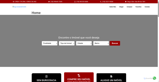 Security scan screenshot of https://renatotelli.com.br