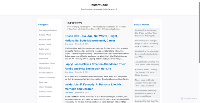 Security scan screenshot of https://filmsave-u2nc83.pages.dev/category/kpop-news/index.html