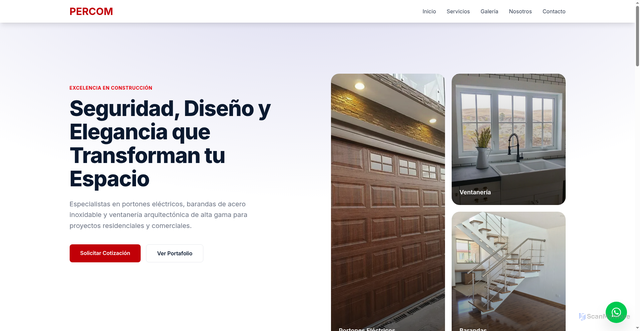 Security scan screenshot of http://percomgt.com/