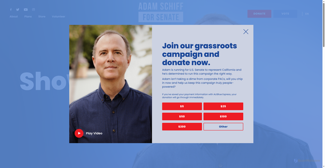 Security scan screenshot of https://adamschiff.com