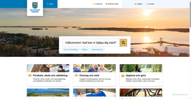 Security scan screenshot of https://gullspang.se/