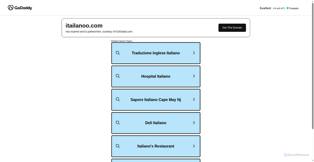 Security scan screenshot of https://itailanoo.com