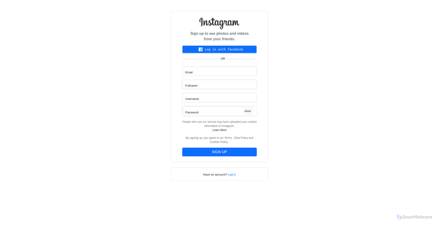 Security scan screenshot of https://my-instagram-frontend.vercel.app/