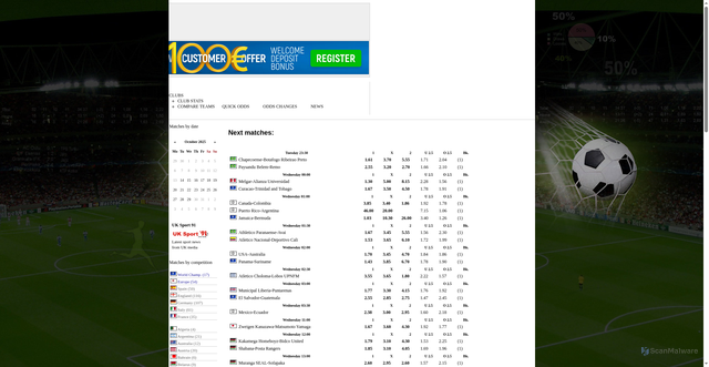 Security scan screenshot of https://www.bari91.com/soccer_clubs/compare/Kenya_vs_Ivory_Coast