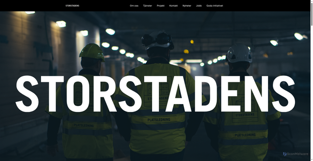 Security scan screenshot of https://storstadensentreprenad.se