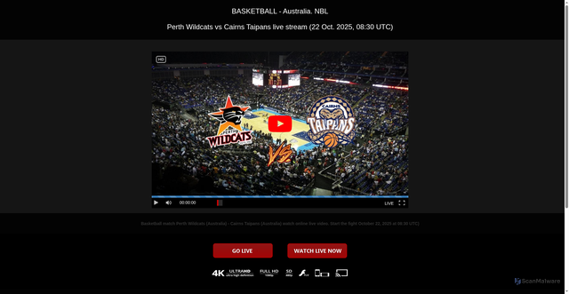 Security scan screenshot of https://s3.dualstack.us-east-1.amazonaws.com/clespo387/prs/video/video-perth-wildcats-cairns-taipans-liv-22102025-en-0-45.html