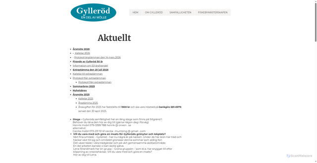 Security scan screenshot of https://gyllerod.se
