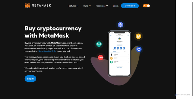 Security scan screenshot of https://mettamasklogiiann.webflow.io/