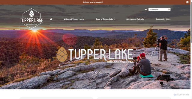 Security scan screenshot of https://www.tupperlakeny.gov/