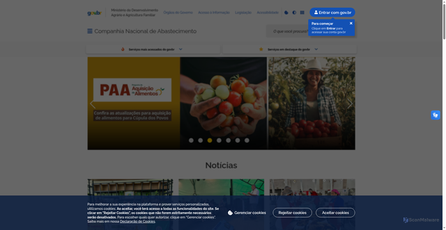 Security scan screenshot of https://www.gov.br/conab/pt-br