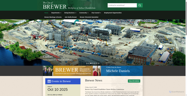 Security scan screenshot of https://brewermaine.gov/