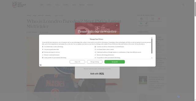 Security scan screenshot of https://topsoccerblog.com/who-is-leandro-paredes-psg/