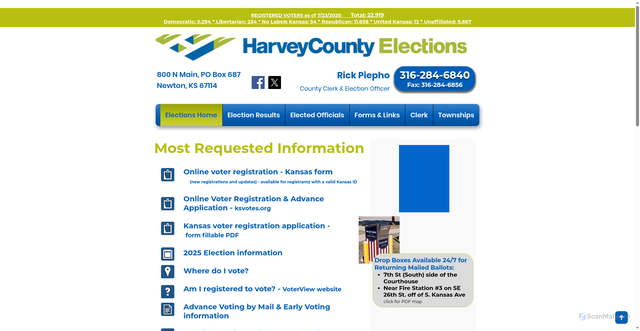 Security scan screenshot of https://www.hvcoksvote.gov/