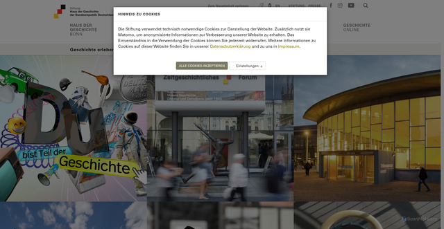 Security scan screenshot of https://www.hdg.de/