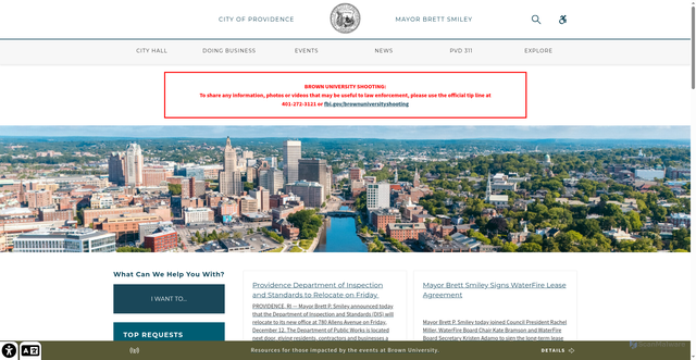Security scan screenshot of https://www.providenceri.gov/