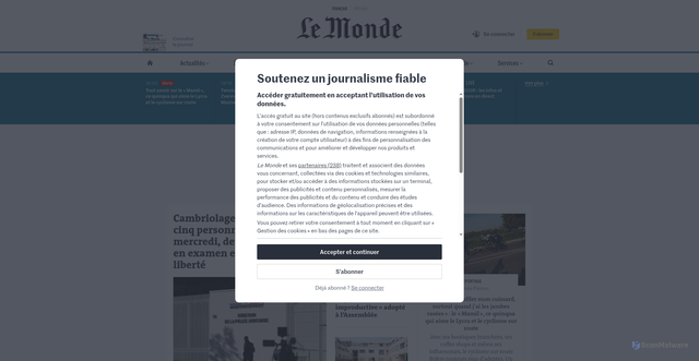 Security scan screenshot of https://regler-fr-peage.com/