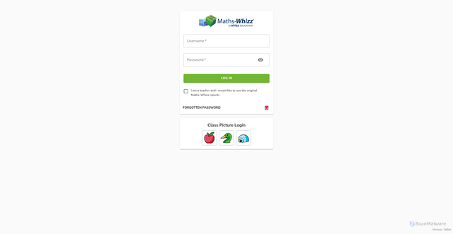 Security scan screenshot of https://login.whizz.com