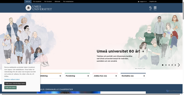 Security scan screenshot of https://www.umu.se/