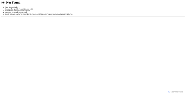 Security scan screenshot of static.yeticustomshop.com