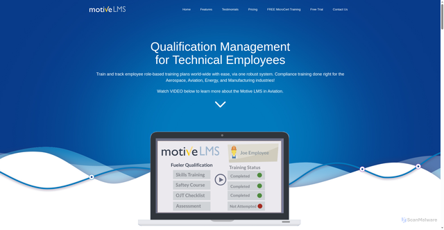 Security scan screenshot of https://motivelms.com