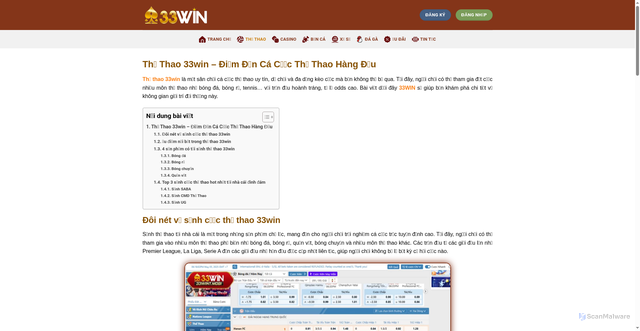 Security scan screenshot of https://seb-ee-login.in.net/the-thao-33win/