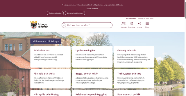 Security scan screenshot of http://www.arboga.se